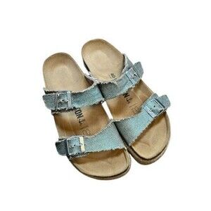 Bayton Women's Double Strap Chunky Sandal Size 40 (9) - Metallic - Slip On